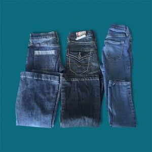 Stylish Blue Denim Jeans Trio